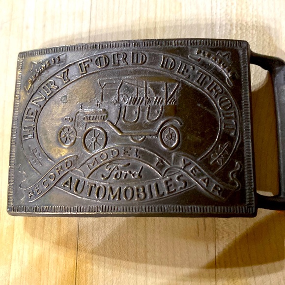 N/A Other - HENRY FORD MODEL T BRASS BELT BUCKLE VTG EUC 3-1/2 x 2”
